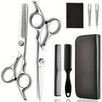 8 PCS Hair Cutting Scissors Kit, Professional Barber Shears Set With Hair Scissors Thinning Shears, Haircutting Sheers Hair Cut Blending Salon Scissor For Men Women Pet
