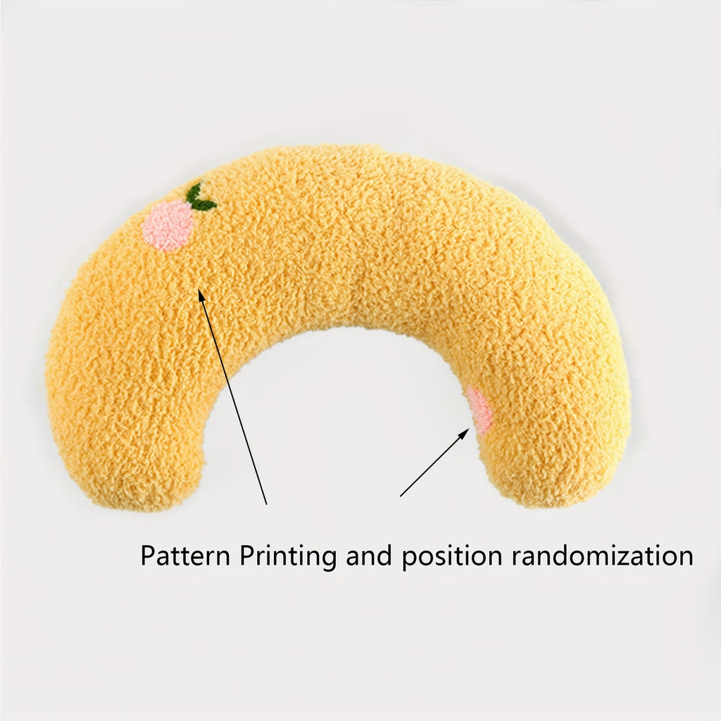 Cozy U-Shaped Pet Pillow - Ultra Soft, Fluffy, Calming Toy for Deep Sleep, Promoting Relaxation and Reducing Anxiety in Cats