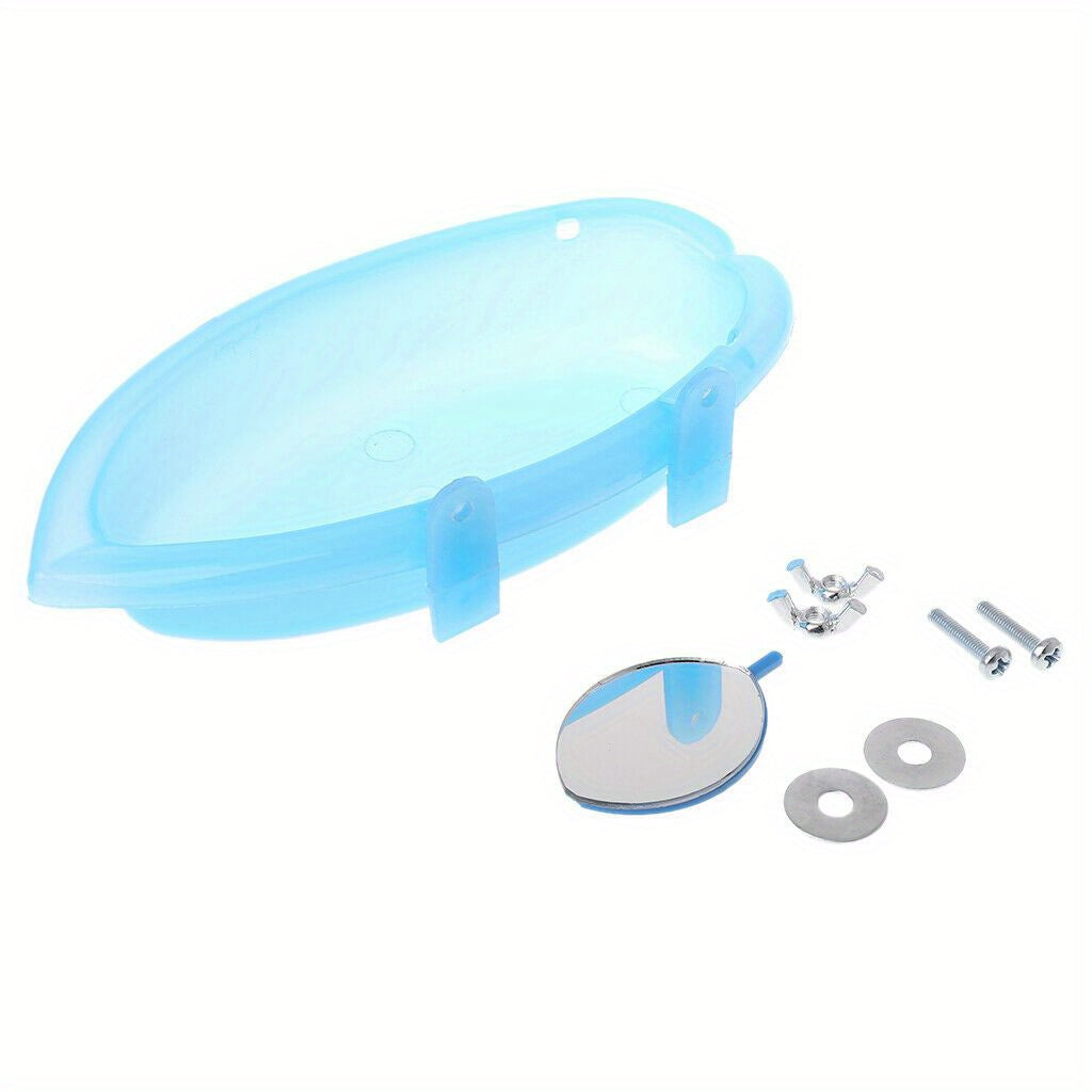 Pet Cage Hanging Bird Bath with Mirror - Perfect for Parrots and Parakeets to Stay Clean and Entertained