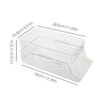 1pc Double Refrigerator Beverage Storage Box, PET Thickened Double Folding Beer Cola Can Shelving, Kitchen Accessories
