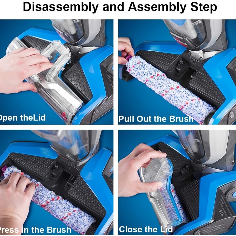 1pc/2pcs Bissell CrossWave & CrossWave Pet Pro Vacuum Cleaner Accessories Velvet Brush Roller Brush