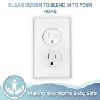 [Safety Outlet Covers] 10pcs Baby Proofing Safety Outlet Covers | Child Secure Electric Plug Protectors, Hidden Handle Square Socket Covers, For Kids Toddler Protection, Christmas, Halloween, Thanksgiving Day Gift