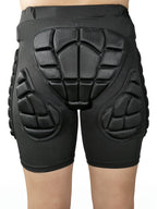 Four Seasons High Stretch Polyester Knit Fabric 3D Padded Shorts for Ice Hockey, Snowboarding, Gymnastics, Roller Skating - Moisture Wicking, Flexible, Regular Fit