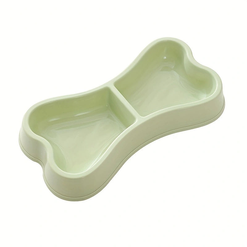 Macaron Bone Shaped Double Bowl - Dog Pet Bone Shaped Bowl