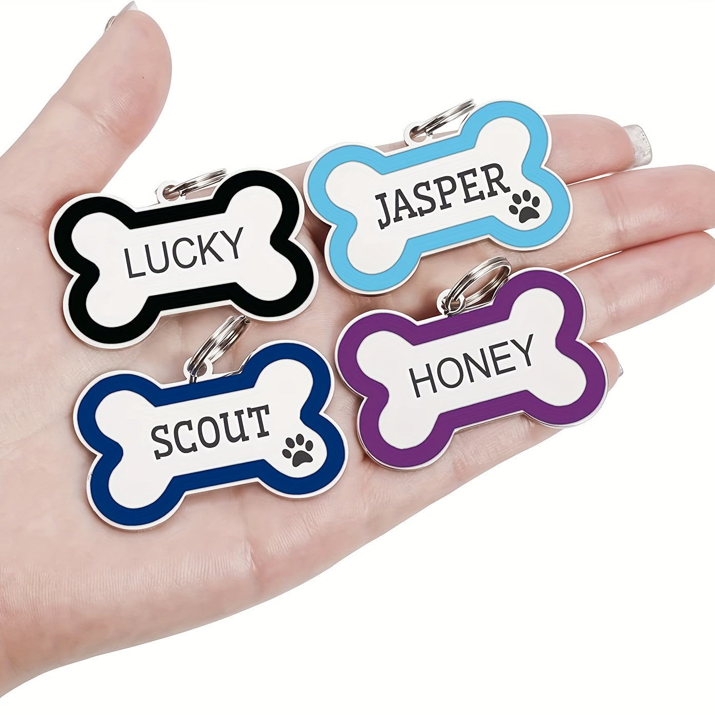 Custom Pet ID Tags - Engraved Both Sides with Your Pet's Name!