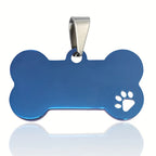 Customized Pet Tag Blue Stainless Steel Custom Dog Tag "I Love My Mom" Collection Dog Id Tag