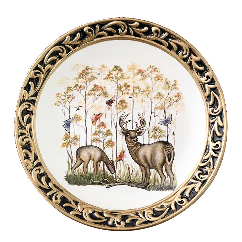 Ceramic Decorative Wobble Plate Arrangement, Living Room Entrance Ornaments, Home Decorations, 20cm, W3747