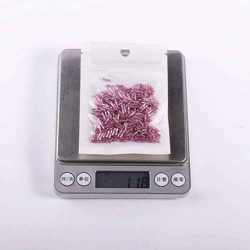 300Pcs Helical Seedbeads 11/0 Tube Bead 2x6mm Twist Bugles Glass Seed Beads For DIY Bracelet Jewelry Dress Making 25 Colors