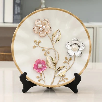 Ceramic Decorative Wobble Plate Arrangement, Living Room Entrance Ornaments, Home Decorations, 20cm, W3747