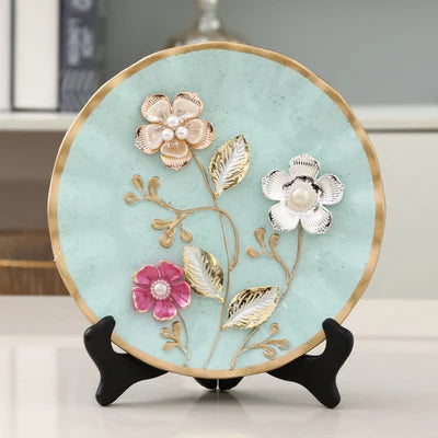 Ceramic Decorative Wobble Plate Arrangement, Living Room Entrance Ornaments, Home Decorations, 20cm, W3747