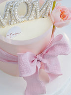 Internet Celebrity Mother's Day Baking Cake Topper Plug-in MG Tissue Paper Surrounding Border Artificial Tulip Ladieswear Inserts Ribbon
