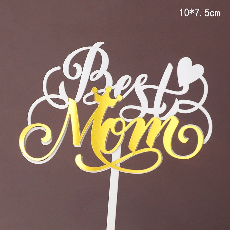 Internet Celebrity Mother's Day Baking Cake Topper Plug-in MG Tissue Paper Surrounding Border Artificial Tulip Ladieswear Inserts Ribbon