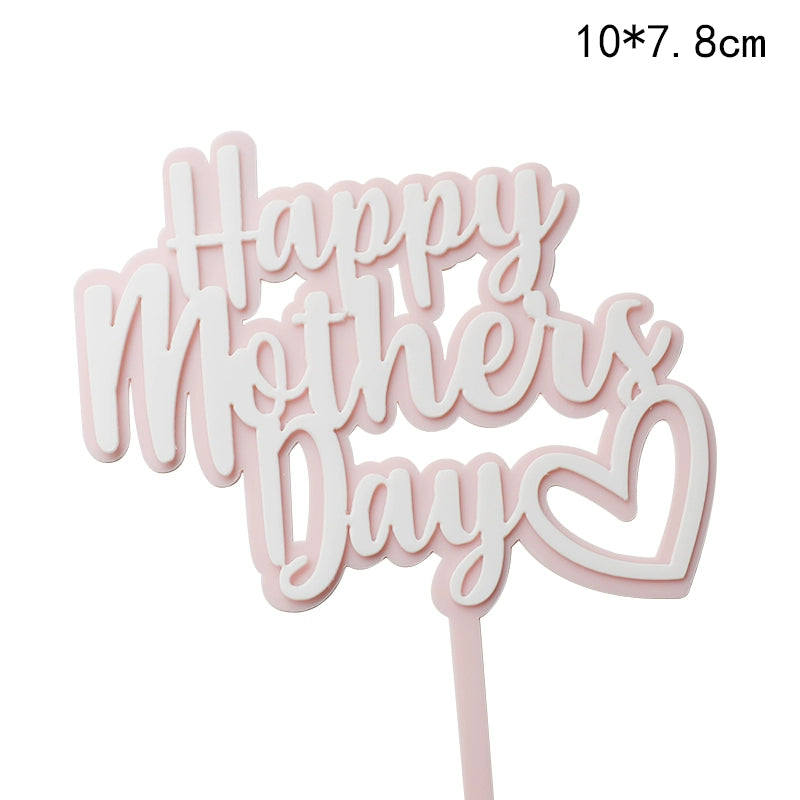 Internet Celebrity Mother's Day Baking Cake Topper Plug-in MG Tissue Paper Surrounding Border Artificial Tulip Ladieswear Inserts Ribbon