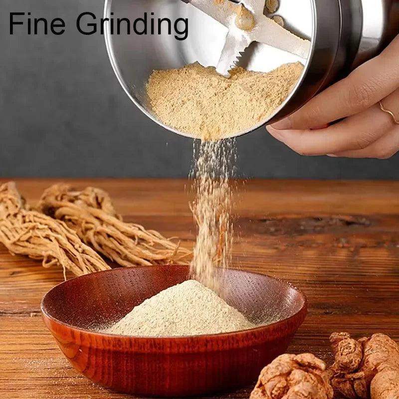 Multipurpose Electric Coffee Bean Grinder, Stainless Steel Milling Machine for Seeds, Spices, Nuts, Portable Ultrafine Grinder