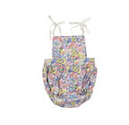 Baby Rompers Jumpers 2026 Summer Verbena Print Girl Dress Short Sleeve Tee and Short Set Sisters Skirt Clothing