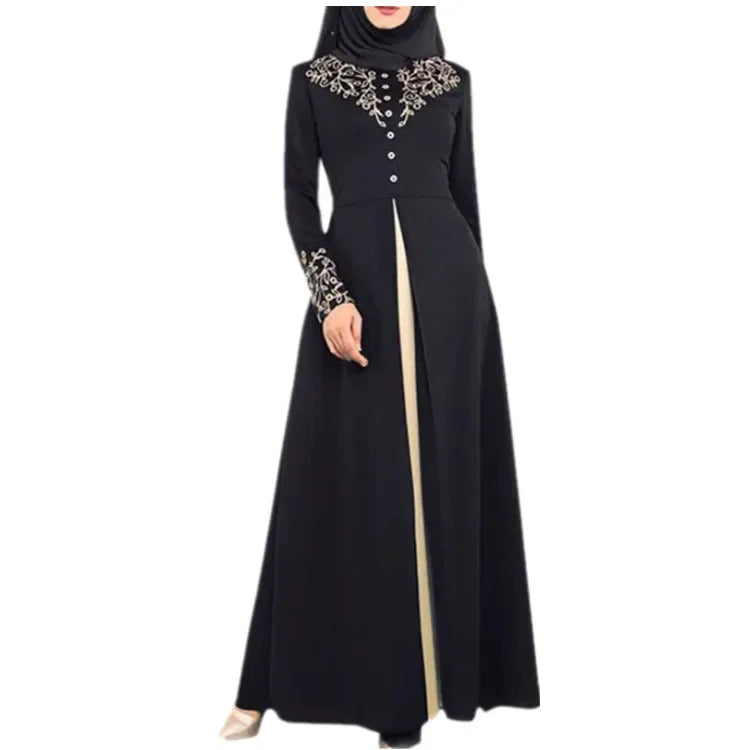 Muslim Dress Women's Fashion Abaya Dubai Appliques Turkey Women Elegant Long