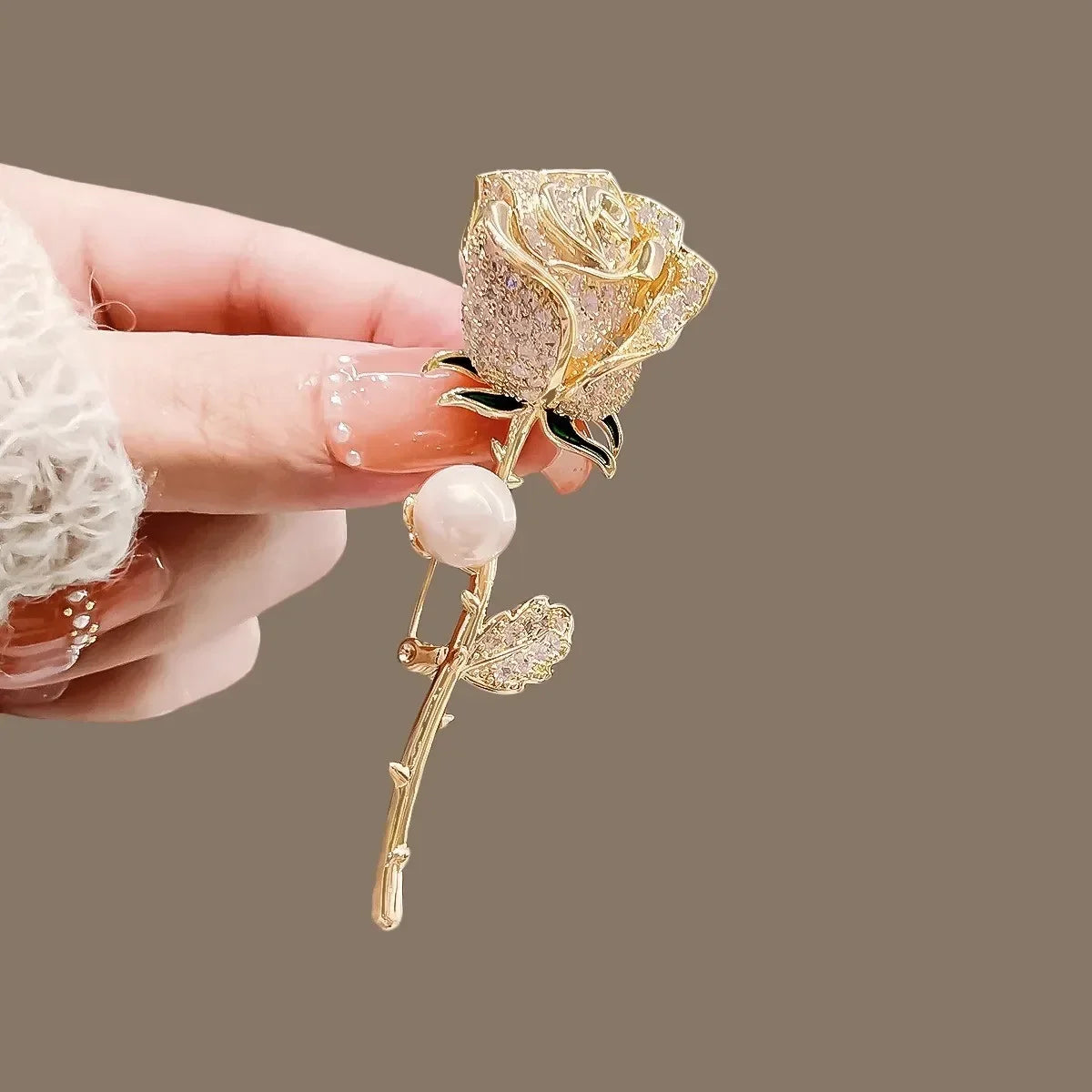 Small Cute Little Girl In Black Dress Nurse Brooches Rhinestone Crystal Brooch Pin Drop Oil Corsage Clothing Coat Jewelry