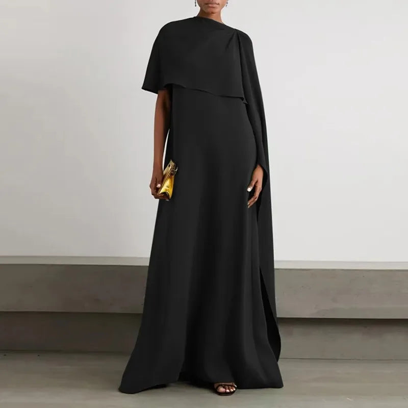 Women Muslim Ramadan Black Color Dress 2025