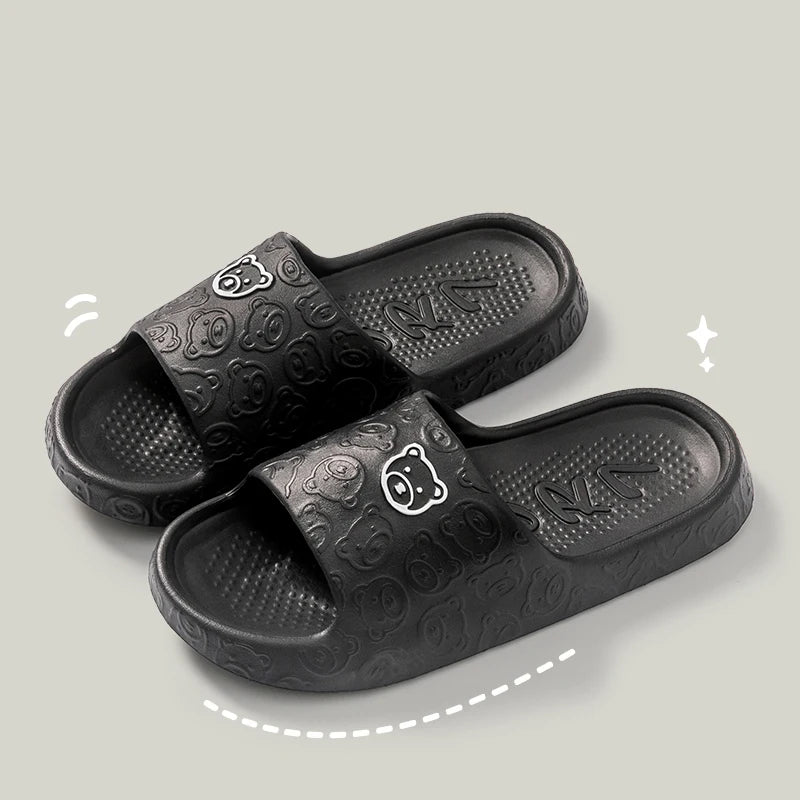 Women Summer EVA Slippers Indoor Home Bath Non Slip Soft Wide Comfort Couple Slippers Unisex Outdoor Beach Flip Flops Men Slides