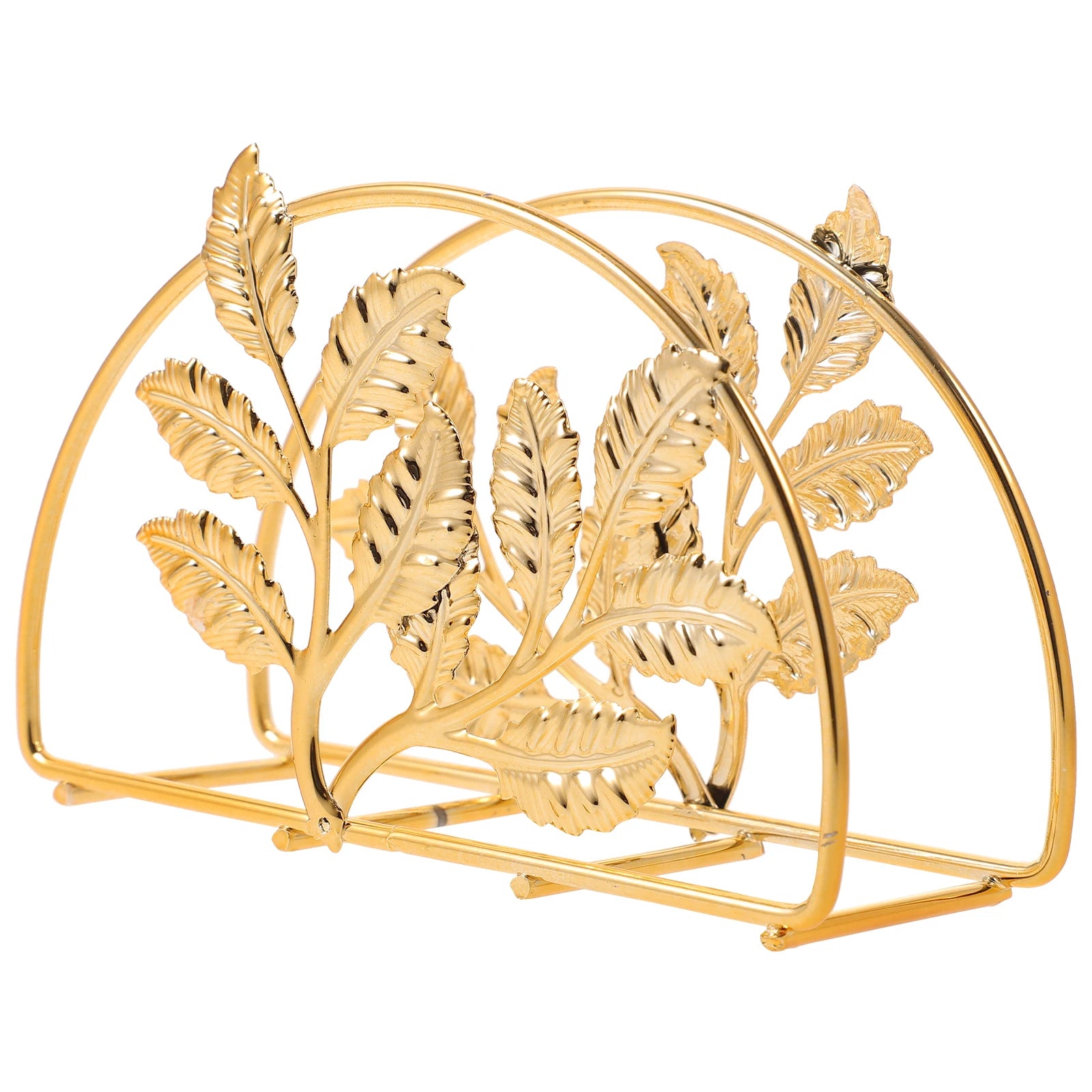 Gold Desktop Organizer – Tissue & Document Holder for Home, Hotel & Café