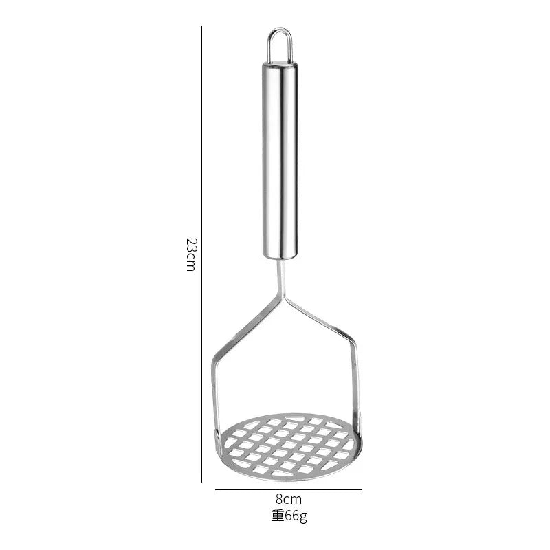 Stainless Steel Potato Masher & Ricer – Smooth Puree & Fruit Press Tool