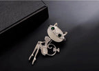 Opal Super Cute Kitten Cat Eye Stone Brooch Crystal Collar Creativity Dress Fashionable Style Sexy Wedding Accessories