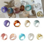 Exaggerated Creative Rings Acrylic Resin Rings for Woman Girls y2k Fashion Jewelry Accessories Party Dress Jewelry mens rings