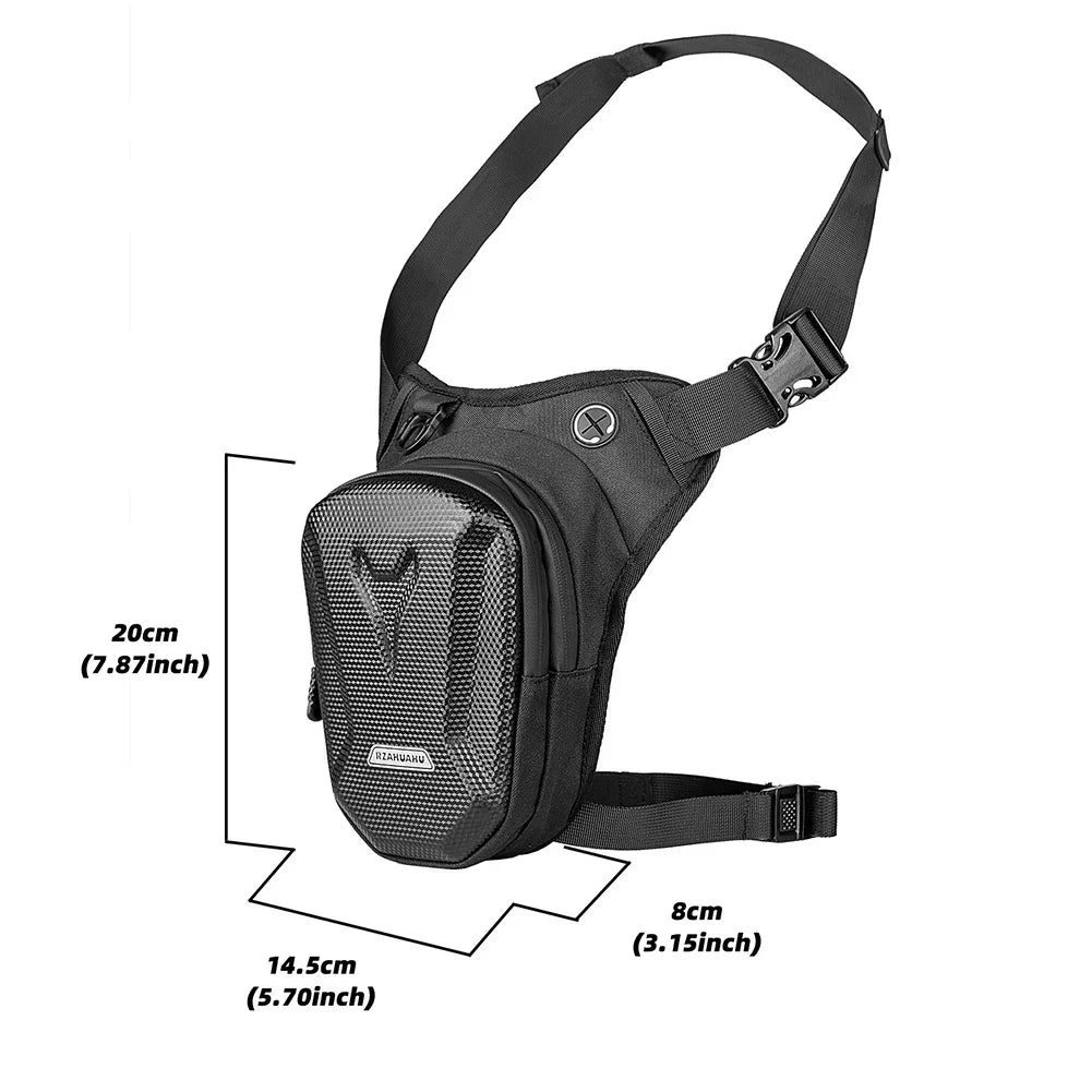 Motorbike Drop Waist Leg Bag EVA Hard Shell Motorcycle Leg Side Bag.