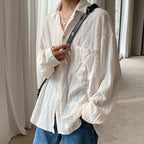 Shirts for men Apricot Handsome Lapel Men