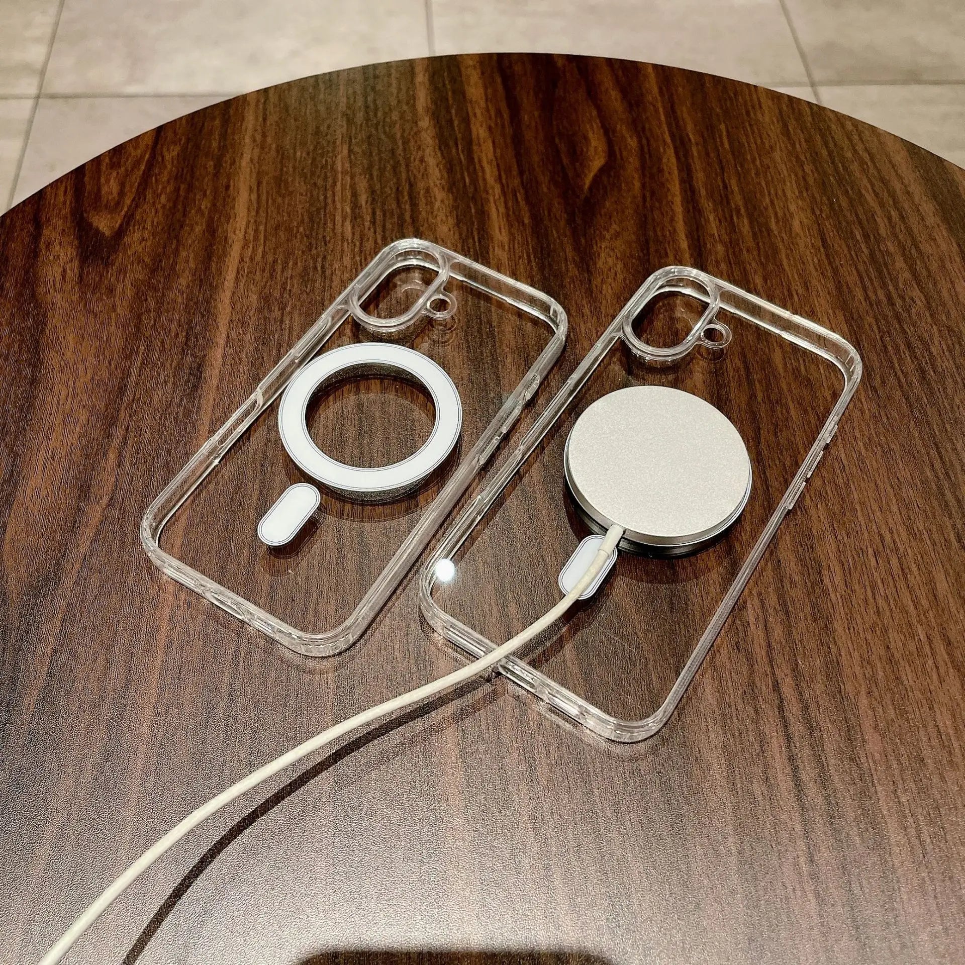 Original Luxury Magsafe Wireless Charging Case For iPhone 16 15 14 13 12 11 Pro Max Plus Mini Magnetic Transparent Bumper Cover