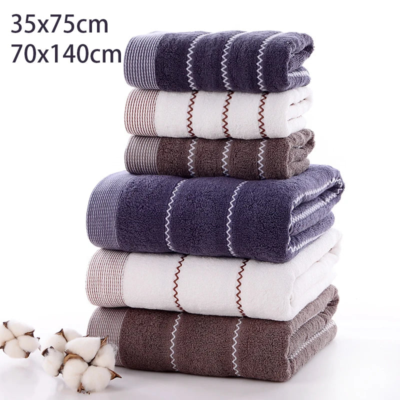 High quality pure cotton household adult towel thickening daily and soft absorbent Adult large-sized bath towel Home towel set