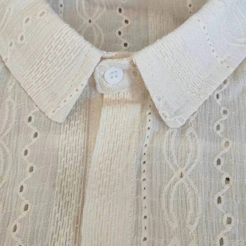 Shirts for men Apricot Handsome Lapel Men