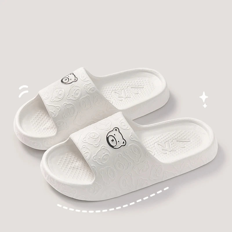 Women Summer EVA Slippers Indoor Home Bath Non Slip Soft Wide Comfort Couple Slippers Unisex Outdoor Beach Flip Flops Men Slides