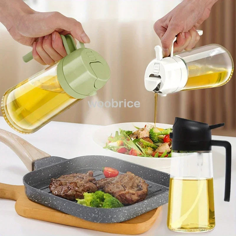 Glass Oil Spray Bottle Kitchen Oil Spray for Cooking Anti-leakage Olive Oil Storage Bottle for BBQ Salad Steak Kitchen Supplies
