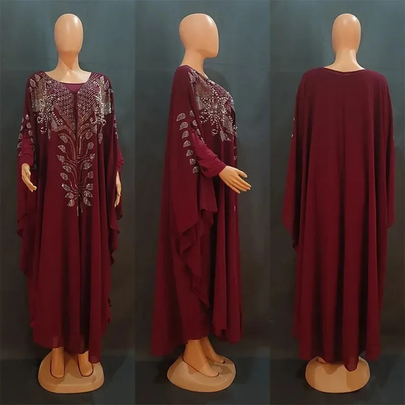 Luxury Dubai Abaya Dress for Women – Chiffon Caftan 2025