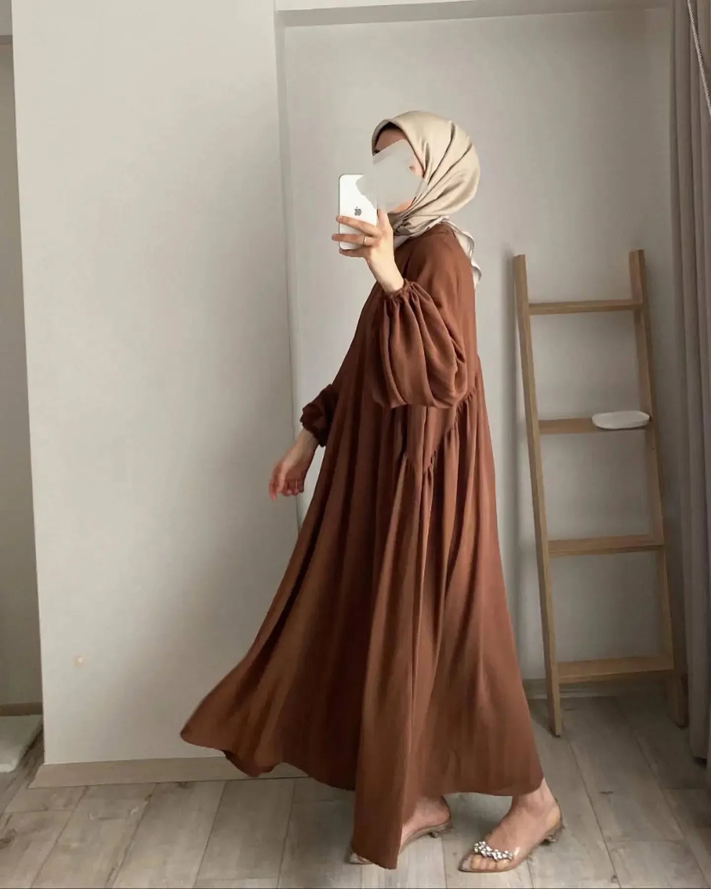 Women’s Ramadan & Eid Abaya – Long Modest Kaftan Dress, Islamic Jalaiya Maxi Robe