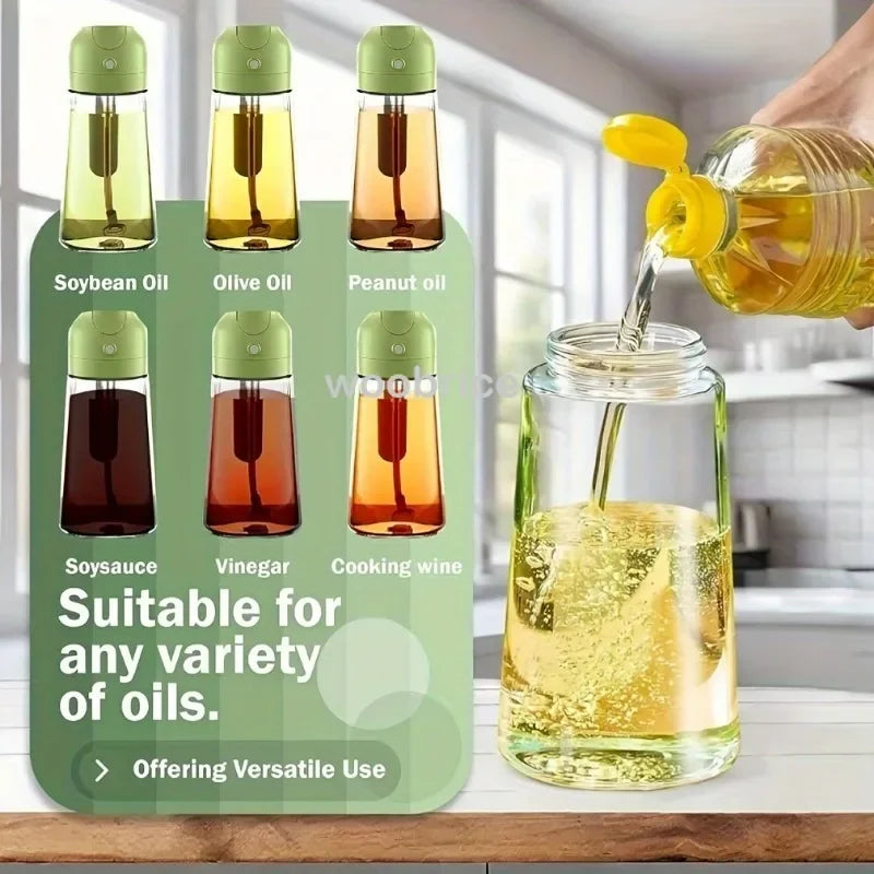 Glass Oil Spray Bottle Kitchen Oil Spray for Cooking Anti-leakage Olive Oil Storage Bottle for BBQ Salad Steak Kitchen Supplies