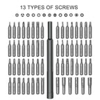 63 in 1 Precision Screwdriver Set Phillips Torx Magnetic Screw Driver Bit Professional Repair Tool Kit for IPhone Watch Camera