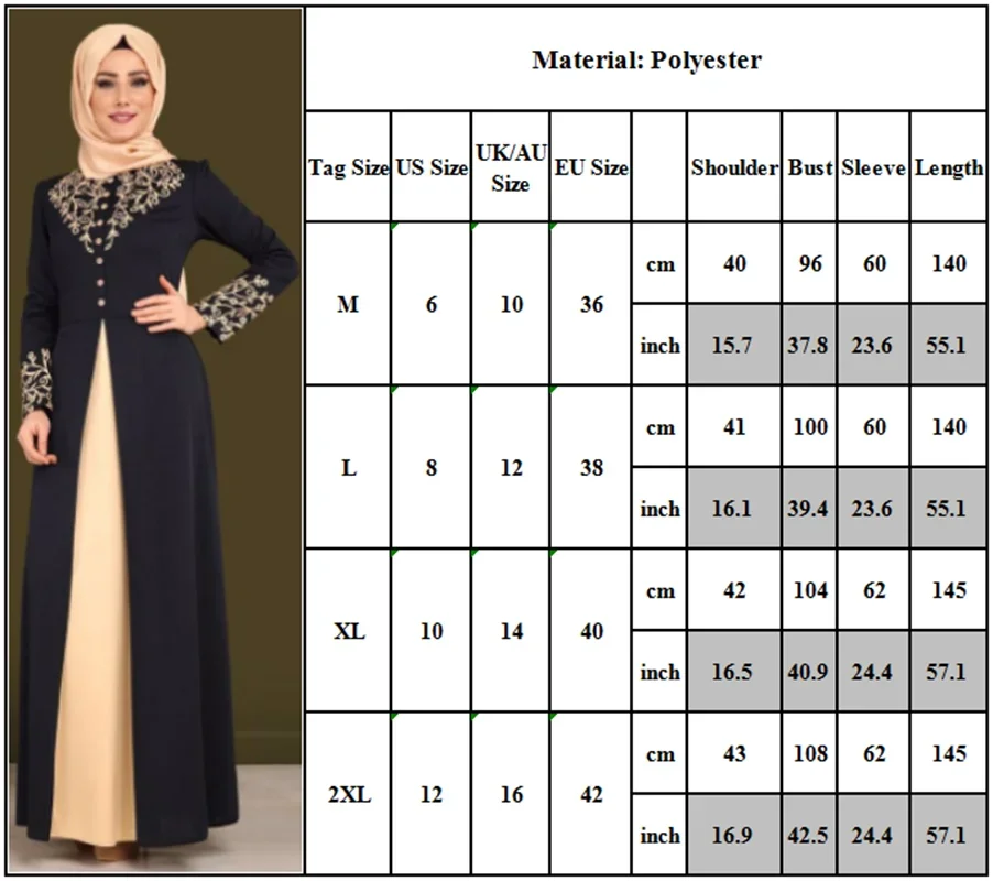 Muslim Dress Women's Fashion Abaya Dubai Appliques Turkey Women Elegant Long