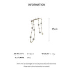 Imitation Pearls Long Chain Necklace for Women Sexy Tassel Back Necklace for Party Dress Chain Necklaces Body Jewelry Mujer