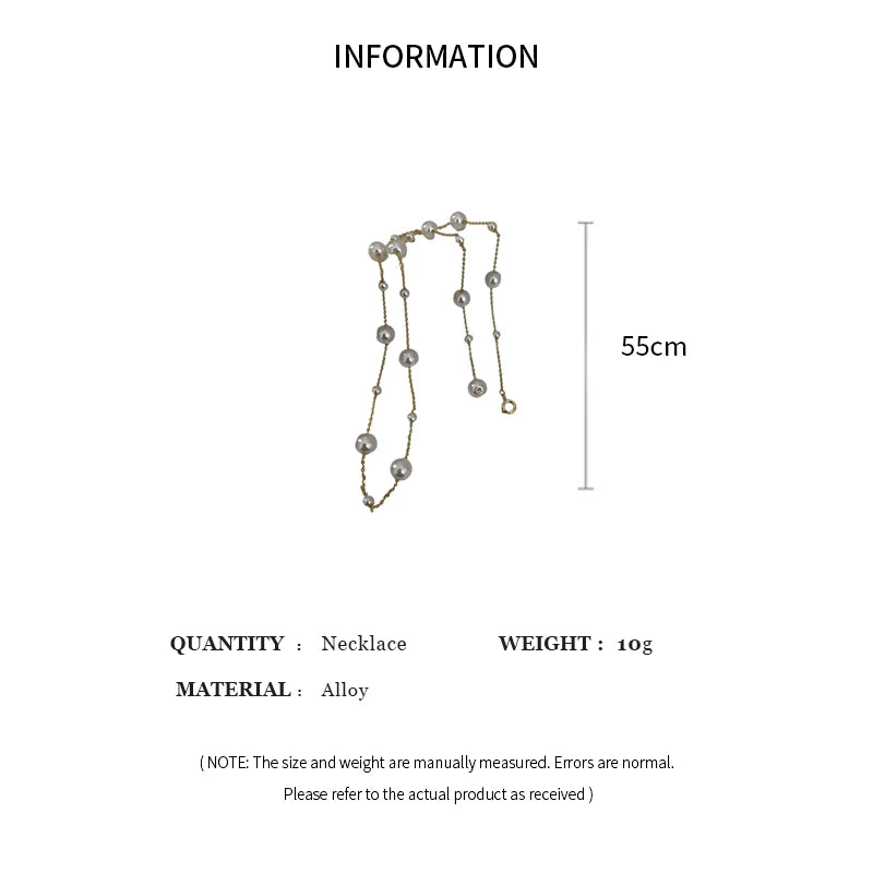 Imitation Pearls Long Chain Necklace for Women Sexy Tassel Back Necklace for Party Dress Chain Necklaces Body Jewelry Mujer