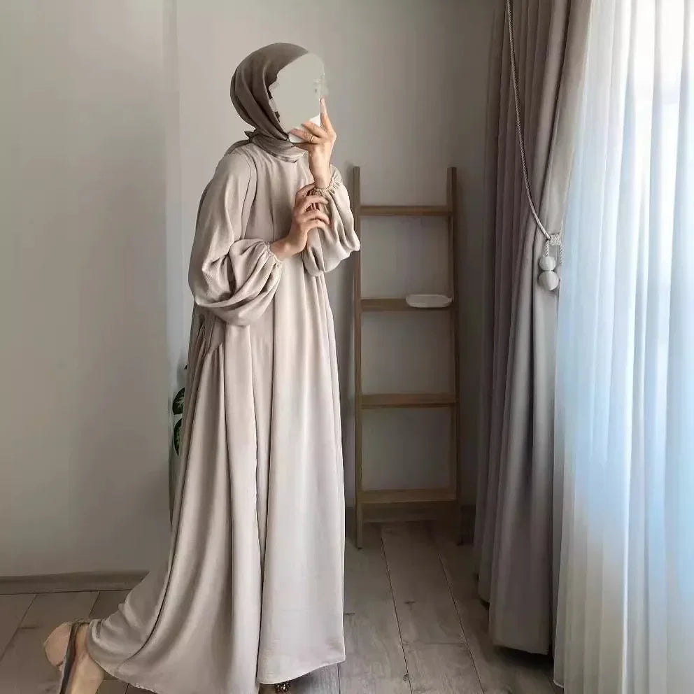 Women’s Ramadan & Eid Abaya – Long Modest Kaftan Dress, Islamic Jalaiya Maxi Robe