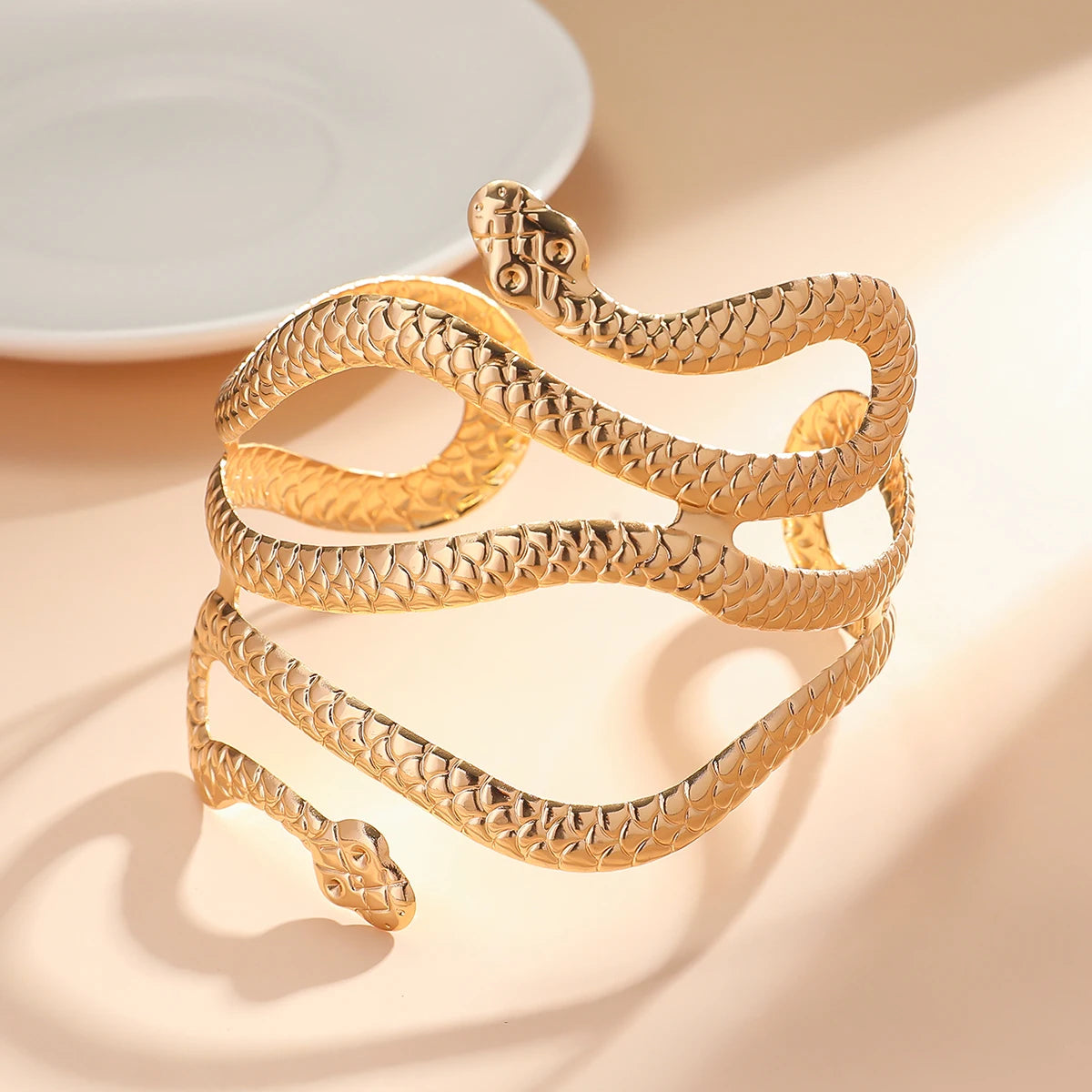 1PC Women's European and American Fashion Gold Geometric Arm Chain Bracelet, Date Travel Banquet Party Festival Dress up Gift
