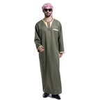 Men’s Arabic Kaftan Robe – Islamic Ethnic Long Sleeve Festival & Ramadan Wear