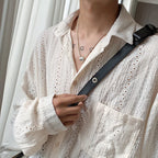 Shirts for men Apricot Handsome Lapel Men