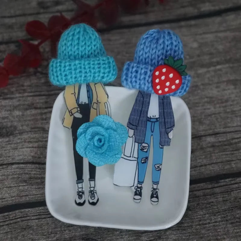 Cute Brooch For Woman Lady Acrylic Brooch Pins Suit Dress Clothing Accessories Christmas Gifts