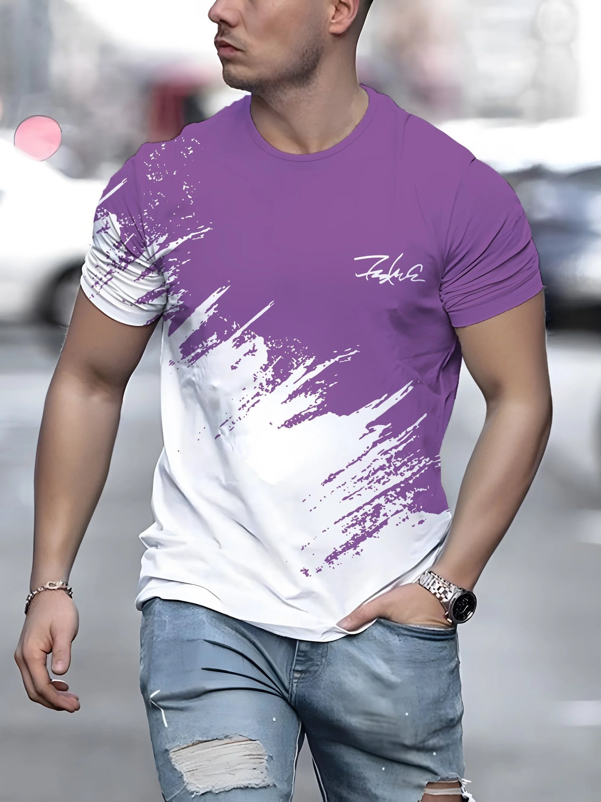 Men’s Casual Short Sleeve Crew Neck T-Shirt – Outdoor Pullover, Streetwear & Sports Tee, Oversized Fit