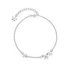 VENTFILLE 925 Silver Diamond-Studded Butterfly Bracelet Women's Fashion Temperament Flower Adjustable Bracelet