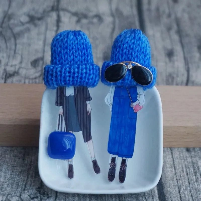 Cute Brooch For Woman Lady Acrylic Brooch Pins Suit Dress Clothing Accessories Christmas Gifts