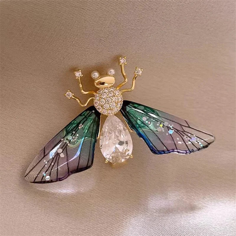 Lovely Birds Butterfly Bee Brooch For Women Pearl Rhinestone Trendy Animal Jewelry Coat Dress Lapel Pins Wedding Party Gifts